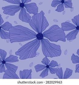 Vector hand-drawn floral pattern for your design