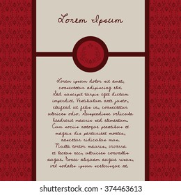Vector hand-drawn floral template, banner for greeting cards, invitations, vintage abstract background with place for text