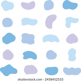 Vector Hand-drawn Fluffy Loose Ellipse Set