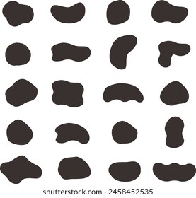 Vector Hand-drawn Fluffy Loose Ellipse Set