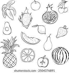 Vector Hand-Drawn Food Doodles Set - Digital Download for Crafting, Scrapbooking, and Design Projects