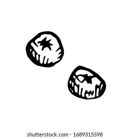 bayas de bosque gráficas obtenidas por vectores aisladas en un fondo blanco.