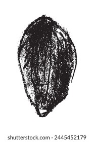 Vector hand-drawn illustration almonds. Black charcoal drawing of almond nut for marzipan paste label design or almond butter packaging. Botanical sketch for ketogenic diet banner.