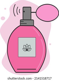 Vector hand-drawn illustration of cosmetic products for skin care.  Illustrations for websites, magazines and applications, logos, icons.