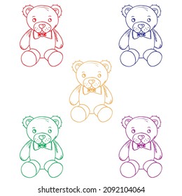 Vector Hand-Drawn Illustration Of A Cute Teddy Bear Isolated On A White Background
