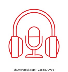 Vector hand-drawn illustration, decor element. A device for listening to music.Doodle style wireless headphones. Icon, icon, sketch isolated on white background.
