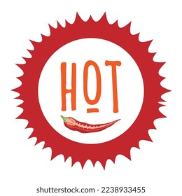 ilustración vectorial hecha a mano de pimienta caliente, caliente y chile