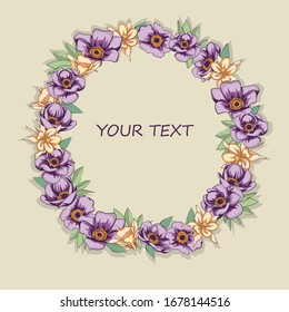 Imagen vectorial hecha a mano de flores.
Tarjeta de felicitación.
Bouquet.
Flores.
