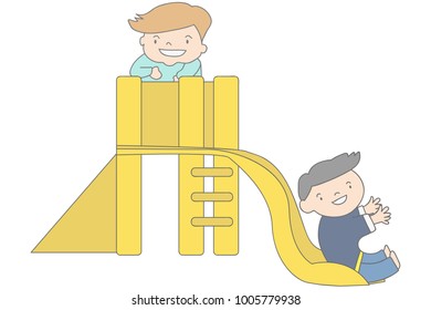 Vector hand-drawn, Kids Slider