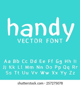 Vector hand-drawn latin alphabet