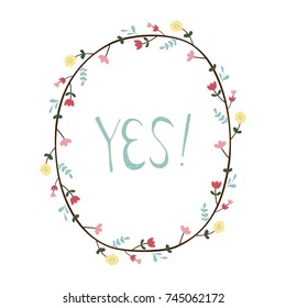vector handdrawn lettering about love