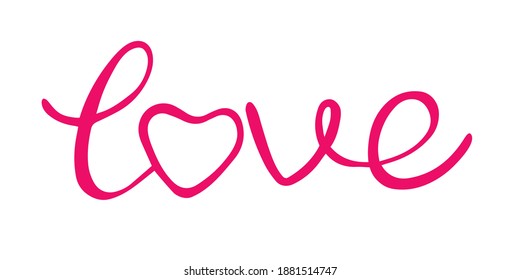 Vector Handdrawn Lettering Pink Lettering Word Stock Vector (Royalty ...