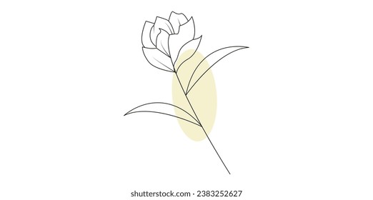 Vector hand-drawn or line art flower design