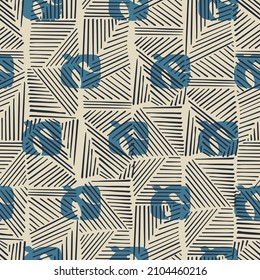 Vector hand-drawn line background with bird motif illustration seamless repeat pattern fashion home kitchen print fabric digital artwork