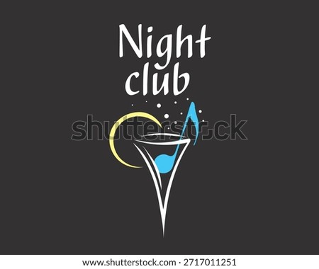 Vector hand-drawn logo for a nightclub