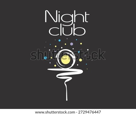 Vector hand-drawn logo for a nightclub