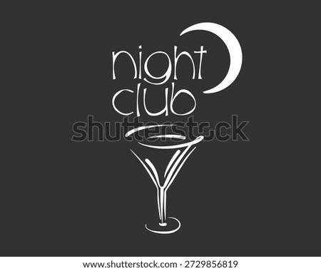 Vector hand-drawn logo for a nightclub