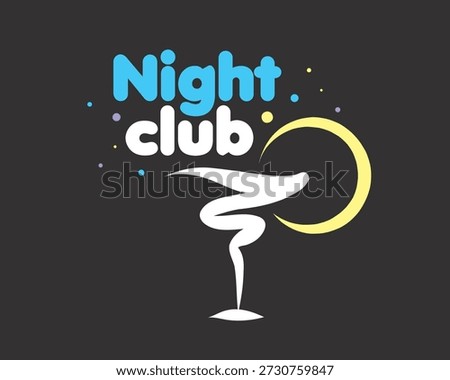 Vector hand-drawn logo for a nightclub