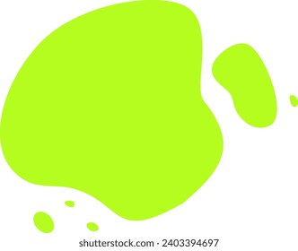 vector hand-drawn neon background for text. Green spot on white background. Isolated image. For banner and card