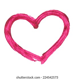 Corazón pintado a mano por vectores