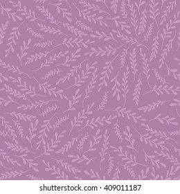 Vector hand-drawn pastel spring floral seamless pattern. Tender background with branches