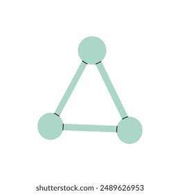 Vector hand-drawn school Illustration. Detailed retro style .crystallized molecule sketch. Vintage sketch element. Back to School. The science.	