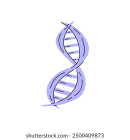 Vector hand-drawn school Illustration. Detailed retro style 
dna chain sketch. Vintage sketch element. Back to School.  The science.