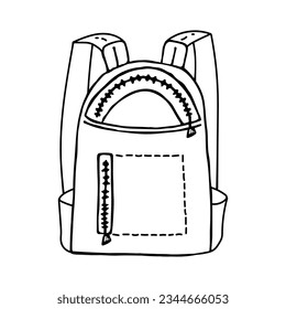 Vector hand-drawn school Illustration. Vintage sketch element.
