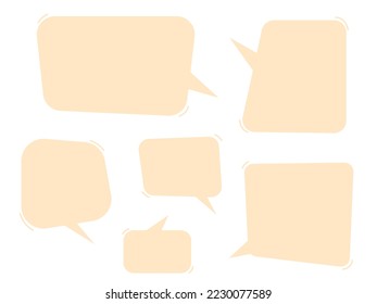 Vector handdrawn Set of speech dialogues, comic style speaking bubbles