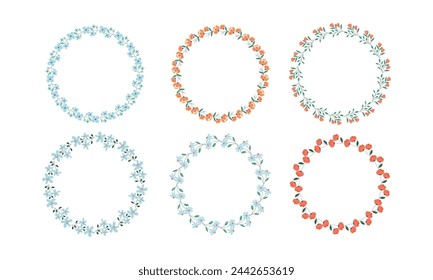 Vector Handgezeichnete Feder Blumenrahmen Concept Collection.