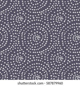Vector hand-drawn stylish seamless pattern with ink strokes. Dark  blue seamless background for fabric, wrap paper or wallpaper design.