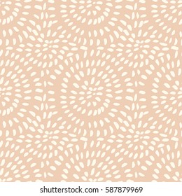 Vector hand-drawn stylish seamless pattern with ink strokes. Pink background for fabric, wrap paper or wallpaper design.