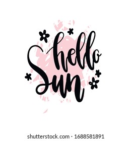 Verano grabado a mano de vectores con Adiós sobre un fondo de color. Letras de brocha de verano dibujadas a mano. Tipografía de verano. Elemento de diseño para carteles de temporada, pantalones en T y tarjetas
