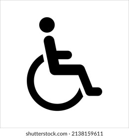 Vector Handicap Icon on White Background