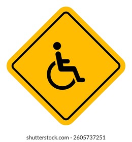Vector Handicap Road Sign Illustration