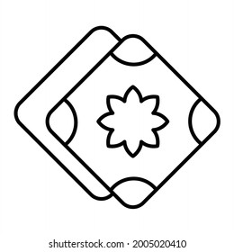 Vector Handkerchief Outline Icon Design
