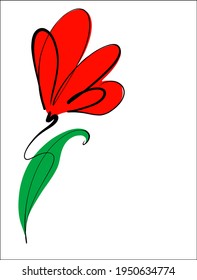 Vector handmade fashion digital floral sketch background with beautiful flower for design logo 