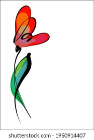 Vector handmade fashion digital floral sketch background with beautiful flower for design logo 
