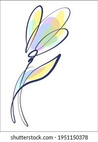 Vector handmade fashion digital floral sketch background with beautiful flower for design logo 