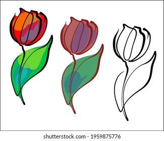 Vector handmade fashion digital floral sketch background with beautiful flower for design logo 