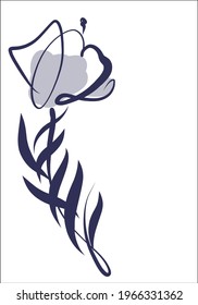Vector handmade fashion digital floral sketch background with beautiful tulip for design flower logo 
