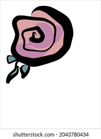 Vector handmade fashion digital floral valentine sketch background with beautiful rose for design flower logo 