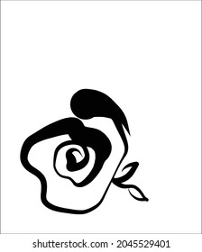 Vector handmade fashion digital floral valentine sketch background with beautiful rose for design flower logo 