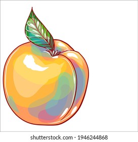 Vector handmade fashion digital food sketch background with fruit for menu design 