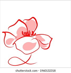 Vector de moda hecha a mano primavera digital fondo floral con flor hermosa para el logo florista de diseño 