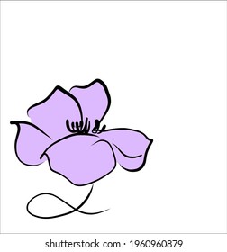 Vector handmade fashion digital spring floral background with beautiful flower for design florist logo 