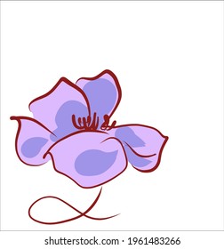 Vector handmade fashion digital spring floral background with beautiful flower for design florist logo 