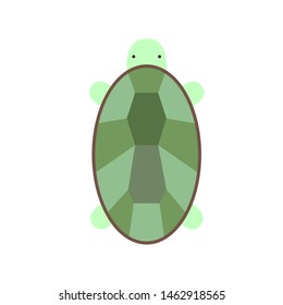 Vector handmade green turtle illustration