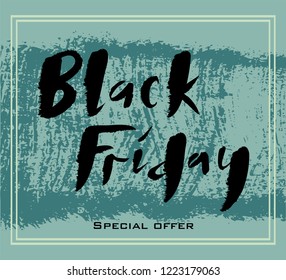 Vector handmade lettering inscription of the text  ‘Black Friday’ for banner, poster, greeting card or celebration design. November holiday. Hand sketched calligraphy. EPS 10.