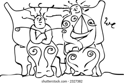 vector handmade line drawing